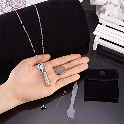 Collana con urna per ceneri in acciaio inossidabile 304 da 1 pezzo&nbsp;DIY-TA0010-07A