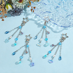 4 décoration suspendue en verre et acrylique&nbsp;HJEW-MA00024