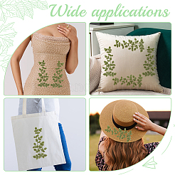 Applikationen aus Viskose mit Blättern zum Aufnähen&nbsp;DIY-WH0308-607