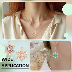 8 pièces 4 couleurs laiton micro pavé pendentifs zircone cubique&nbsp;KK-ME0004-60