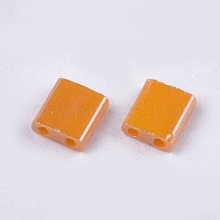 2-trou perles rocailles en verre opaque&nbsp;SEED-S023-27C-01