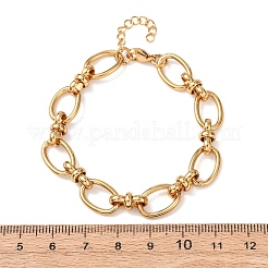 Armbänder mit ovalen Gliederketten aus Edelstahl 304 für Damen&nbsp;BJEW-G780-05G