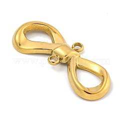 Placcatura ionica (ip) 304 acciaio inossidabile bowknot maglie connettori ciondoli&nbsp;STAS-A099-10G