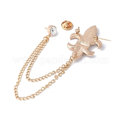 Spille vintage a catena pendente in lega con giglio&nbsp;JEWB-NH0001-02G