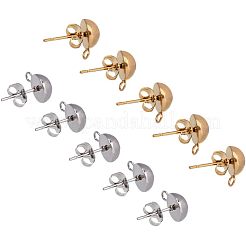 Ohrstecker-Beschläge aus Edelstahl 304&nbsp;STAS-UN0001-46