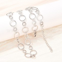 Collane con catena ad anello in acciaio inossidabile 304 da 10 mm e 14 mm&nbsp;NJEW-P343-02C-P