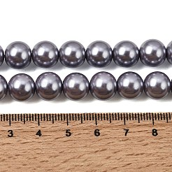 Umweltfreundliche runde Perlenstränge aus gefärbtem Glasperlen&nbsp;HY-A002-10mm-RB028