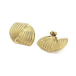 Orecchini a bottone in acciaio inossidabile 304 con placcatura ionica (ip) per donna&nbsp;EJEW-N054-31G