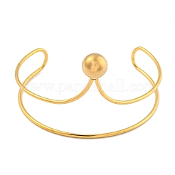 Ionenplattierung (IP) 304 Edelstahl-Manschettenarmbänder&nbsp;BJEW-P331-14G