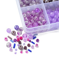 Kit per la ricerca di gioielli con perline rotonde in vetro fai da te e perline&nbsp;DIY-FS0005-95