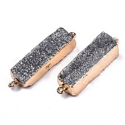 Conectores de enlaces de ágata druzy natural&nbsp;G-T131-89D