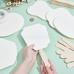 30 Stück 5 Stile Papier-Handventilator&nbsp;DIY-CU0001-02