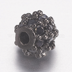 Perline zirconi micro pave  in ottone&nbsp;ZIRC-E143-17B-B