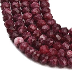 Fili di perle sfaccettate di giada bianca naturale tinta&nbsp;GG-CBAE966-01A-J
