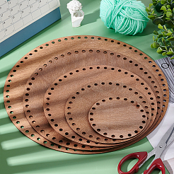 Ensemble de fonds de panier en bois au crochet&nbsp;DIY-WH0019-97