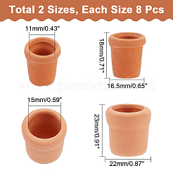 16 pieza de 2 mini macetas con forma de figurita&nbsp;DJEW-CA0001-16