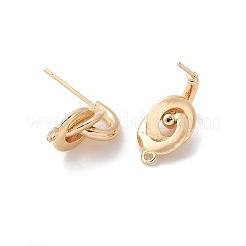 Orecchini a bottone in ottone per donna&nbsp;KK-A244-11G