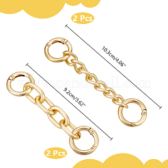4 Stück 2 Stile Legierungsglieder-Taschengurtverlängerung&nbsp;FIND-UN0003-10