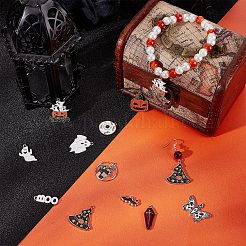 24pcs 12 Arten Halloween-Legierungs-Emaille-Anhänger&nbsp;ENAM-SC0003-38