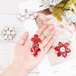 4 pièce de décoration de chaussures en strass en verre à 2 styles&nbsp;AJEW-AR0001-79A