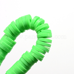 Flache runde handgemachte Polymer Clay Perle Spacer&nbsp;CLAY-R067-4.0mm-08