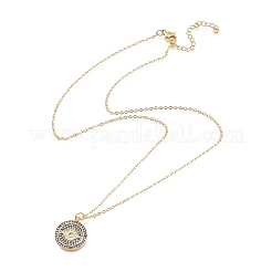 Colliers en laiton avec pendentif avec zircone cubique de micro pave&nbsp;X-NJEW-L146-34B-G