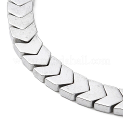 Braccialetti con perline intrecciate a freccia in ematite sintetica non magnetica&nbsp;BJEW-E080-01B