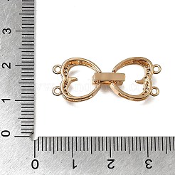 Fermoirs déployants en laiton avec micro pavé de zircones cubiques transparentes&nbsp;CU-CBA4292-845G