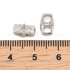 Messing Micro Pave klare Zirkonia Folie Charms&nbsp;KK-Z151-05P