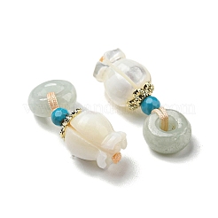Donut-Anhänger aus natürlicher Jade&nbsp;SSHEL-R050-03G