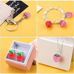 16 pendentif en forme de fruit 10D en résine transparente et acrylique&nbsp;FIND-YW0006-04