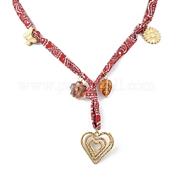Collane con cordino in poliestere stampato per donna&nbsp;NJEW-A063-07G