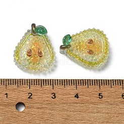 Cabochon decoden in resina epossidica trasparente con frutta&nbsp;CRES-I030-23B