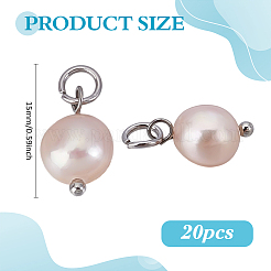 20 stücke natürliche zucht süßwasser perle zwei seiten poliert charms&nbsp;PALLOY-PH01885