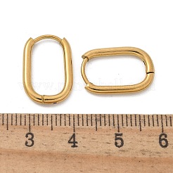 Pendientes de aro ovalados de acero inoxidable 304 con revestimiento iónico (IP)&nbsp;EJEW-M218-02A-G