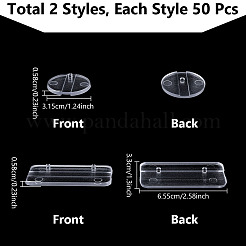 100 Stück 2 Stile PC-Kunststoff-Actionfigur-Display-Sockel&nbsp;ODIS-NB0001-66A