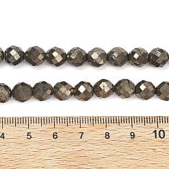 Stränge aus natürlichen Goldpyritperlen&nbsp;G-G458-H01-8mm