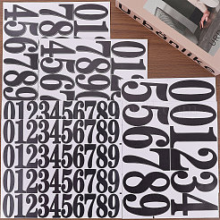 12 Blatt 3 Stile PVC-Nummernaufkleber zum Aufkleben&nbsp;DIY-GL0004-59