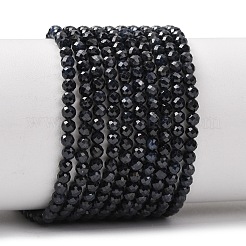 Natürliche schwarze Saphirperlenstränge&nbsp;G-P625-3mm-01