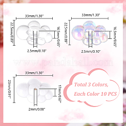 30 Stück transparente und undurchsichtige Acrylperlen in 3 Farben.&nbsp;TACR-GA0001-10