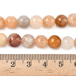 Natürlicher gelber hämatoider Quarz/goldene Heilerquarz-Perlenstränge&nbsp;G-D334-A02-8mm