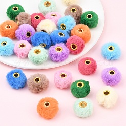 30 Stück 10 Farben Imitation Kaninchenhaar europäischen Perlen&nbsp;FIND-YW0010-16