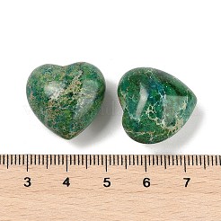 Pierre de palmier en forme de cœur en jaspe impérial naturel teinté&nbsp;G-Q021-03F