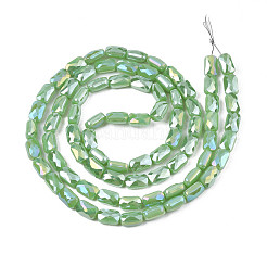 Cuentas de vidrio opaco electrochapa color sólido hebras&nbsp;X-EGLA-N002-25-A03