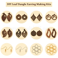 Kits para hacer aretes colgantes de hojas diy&nbsp;DIY-FS0008-63B