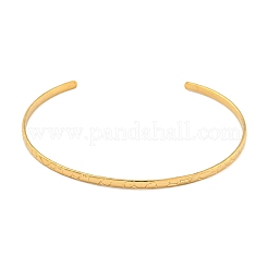 Ionenplattierung (IP) strukturierter Wickelarmreif aus 304er Edelstahl für Damen&nbsp;BJEW-P331-19G