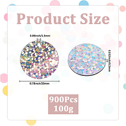 Ciondoli in paillettes/paillettes in pvc da 100 g&nbsp;PVC-CY0001-09A