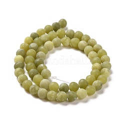 Runde bereift natürliche taiwan Jadeperle Stränge&nbsp;G-M248-6mm-02