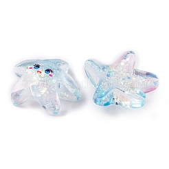 Cabochons décodés en résine époxy transparente&nbsp;CRES-P035-10B