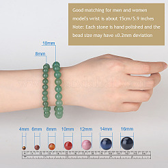 Verde perle di avventurina rotondi estendono bracciali&nbsp;BJEW-PH0001-8mm-24